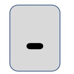 Aluminium label black/silver 40X25mm - DASH